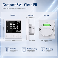 Nuevo Termostato Inteligente WiFi para Habitaciones de Hotel, 2 Tubos, 3 Velocidades, Encendido/Apagado, para Fan Coil HVAC, 220v, con Sensor Externo