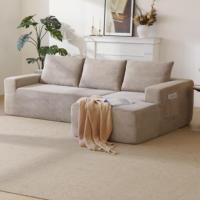 Sofá Cama Modular Seccional de Espuma sin Estructura, Comprimido al Vacío, en Caja, Tipo Nube, para Sala de Estar