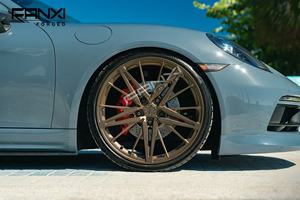 Jante monobloc forgée sur mesure 17x10J 18x10.5J 18x9.5 5x114.3 blanche pour Honda Civic, Subaru, Tesla, Hyundai (CE28N) - Product Image 4