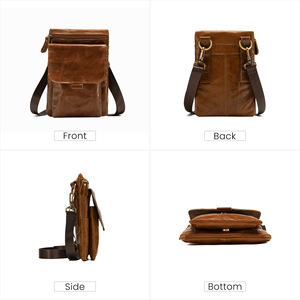 Men's Crossbody <b>Bag</b> Genuine Leather <b>Small</b> Size Casual Commuting Phone <b>Bag</b> High Quality Shoulder <b>Bag</b> - Product Image 2