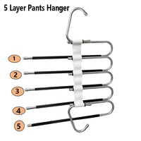 Cintre en tissu multifonctionnel antidérapant à 9 couches pour pantalons Organisateur de rangement multicouche pour pantalons
