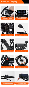 Vélo électrique VOMO X70 pour adultes, moteur électronique sans balais 250W, longue autonomie, cadre en aluminium, suspension intégrale, pneus larges - Product Image 5