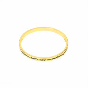 Fashion <b>Bangle</b> 316L Stainless Steel PVD Gold Plating Sustainable Resistant Jewelry <b>for</b> Women and <b>Men</b> - Product Image 2