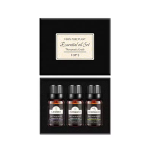 OEM 100% Ensemble d'huiles essentielles aromatiques naturelles pures Huile de massage pour le corps Parfum de <span class=keywords><strong>spa</strong></span> de sommeil Bouteille de 10ml Thé à la rose biologique Eucalyptus - Product Image 2