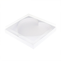 Boîte cadeau en carton en forme de cœur avec couvercle transparent pour charcuterie, fruits et gourmandises, en stock aux États-Unis