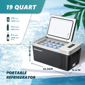 Réfrigérateur EUHOMY 12 volts, 18 L, compresseur, refroidisseur, commande par application, réfrigérateur portable pour voiture - Product Image 3