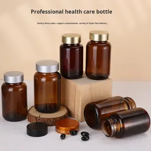 Sản Phẩm Sức Khỏe Dày <span class=keywords><strong>Frosted</strong></span> Lọ Thủy Tinh Viên Nang Y Học Bột Máy Tính Bảng Kẹo Pha Chế Chai Thực Phẩm Cấp Chai Thủy Tinh - Product Image 3