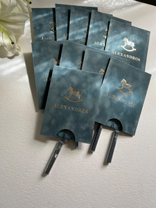 Ensemble d'invitations personnalisées pour baptême 1er anniversaire en feuille d'<span class=keywords><strong>or</strong></span> cartes d'invitation en acrylique avec enveloppe en velours pour baptême - Product Image 3