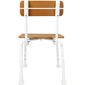 Silla de Ducha (136 kg), Sillas de Baño para Personas Mayores, Asiento con Efecto Madera KMINA K30025 - Product Image 3