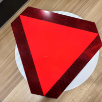 Straßensicherheits-Warndreieck-Set, Aluminiumplatten-Substrat, Reflektierende Folie, Hochreflektierendes Verkehrsschild