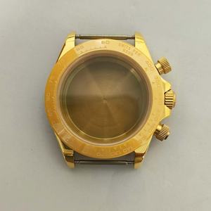 Montre mécanique multifonction avec boîtier en acier inoxydable bleu de 39 mm, logo personnalisé, miroir de trésor, accessoires compatibles avec le mouvement VK63 - Product Image 4