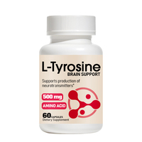 Capsules de L-Tyrosine 500mg, Complément d'acides aminés, Soutien aux performances cognitives, Concentration et clarté mentale, Nootropique, OEM ODM