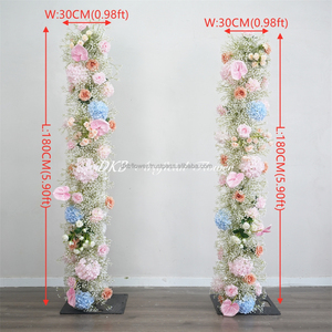 Arche de fleurs artificielles en soie DKB, très vendue, aspect naturel, arrangement floral artificiel pour décoration de toile de fond de mariage - Product Image 2