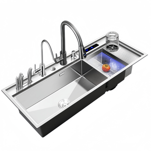 Fregadero de Cocina Inteligente Moderno con Control Táctil Multifunción y Rejilla de Secado Integrada <span class=keywords><strong>para</strong></span> Hogares Contemporáneos - Product Image 4