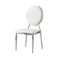 Chaise d'événement empilable moderne Ustovian, durable, blanche, chaise d'hôtel, chaise de salle à manger, chaises de restaurant