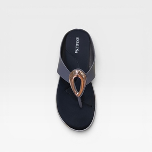 Stylish Womens Wedge Heel Toe Post <b>Slippers</b> Slip On Comfortable Casual Fashion Footwear for Daily Indoor Outdoor Wear - Product Image 5