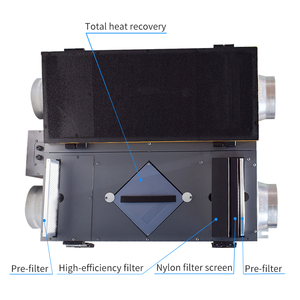 Sistema HVAC ERV montado en el techo Máquina de ventilación de recuperación de calor HRV con filtro HEPA de ahorro de energía Material metálico - Product Image 5