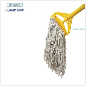Boardwalk BWKCM02032S <b>Microfiber</b> <b>Mop</b> Head #32 Cut-End Cotton White-12/ Carton Spinning <b>Mop</b> Pad Cloth Material - Product Image 2