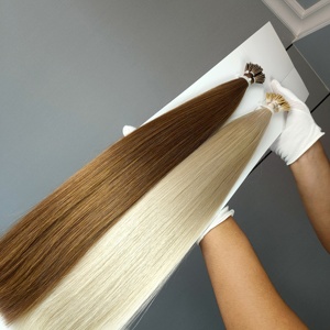 Extensions de cheveux I TIP, cheveux vierges Remy 100% humains, kératine italienne, double trame, extensions de cheveux russes I TIP de qualité supérieure - Product Image 2