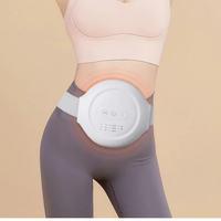 Ceinture de massage chauffante rechargeable pour la taille, 5 modes de vibration, massage brûle-graisse, contrôle de la durée, portable, soulagement des crampes menstruelles