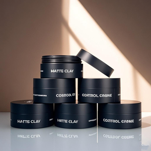 Pet 80Ml Matte Màu Đen Rỗng Mỹ Phẩm Jar Cho Sản Phẩm Làm Đẹp Kem Logo In Ấn Và Ghi Nhãn Tùy Chỉnh Bao Bì Mỹ Phẩm - Product Image 4