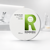 Bloc de zircone multicouche Rondcera à 6 couches, haute résistance aux chocs, pour prothèse partielle fixe SHT-ML Pro 4D