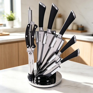 Set di <span class=keywords><strong>Coltelli</strong></span> <span class=keywords><strong>da</strong></span> <span class=keywords><strong>Cucina</strong></span> di Alta Qualità con Manico in PP Cavo, Coltello <span class=keywords><strong>da</strong></span> Chef per Ristoranti, Regalo - Product Image 6
