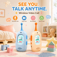 Talkies-walkies vidéo pour enfants, lot de 2, portée de 300 mètres, pour l'extérieur, pour garçons et filles, cadeau de Noël
