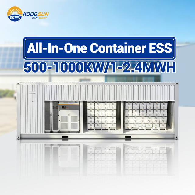 Koodsun Battery Factory 1.2Mwh 2.4MWH 40HQ Container Solar Panel Battery System IP55 Long Life Cycle for Commercial