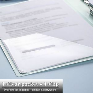 Morandi <b>A4</b> Waterproof Double Strength Clip PP Material <b>Folder</b> for Students' Loose-leaf Tests Office Data Receipt Plating - Product Image 3