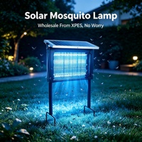 Lampe anti-moustiques solaire USB haute tension 3000V 15W, double ondes 365nm 395nm, zapper sur pied pour grossistes (tue les mouches)