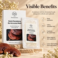 Masque Facial Revitalisant Anti-Âge au Ganoderma Reishi Fermenté Stérilisé, Réparateur des Rides Fines, Hydratant, Lissant, Raffermissant et Rajeunissant
