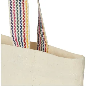 Borsa tote arcobaleno in cotone riciclato, merchandising sostenibile - Product Image 5