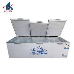 Congélateur à grande capacité avec deux portes solides, ouverture par le haut, congélateur profond avec moteur pour aliments congelés - Product Image 6