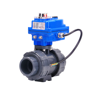 Válvula de Bola Sanitaria Motorizada de 2 Vías de UPVC/PVC con Actuador, Compatible con OEM, AC24V DC24V AC220V, FLQ921S-10 - Product Image 1
