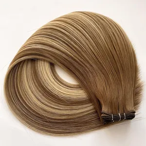 Haiyi hair Virgin cuticle aligned European Hand tied weft hair extensions with the wholesale price of different color