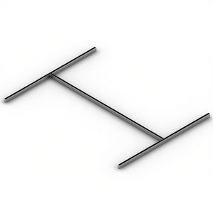 Cadre en forme de T chromé 80x100 pour armoires de salon - Product Image 1