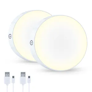 Rechargeable Tap Lights Dimmable Touch LED Stick On Night Light With 1000mAh Large Battery Lamp