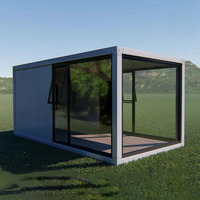 Maison conteneur modulaire préfabriquée en acier de 20 pieds avec design moderne, caractéristique respirante, cuisine, bar domestique et solutions de repas en extérieur