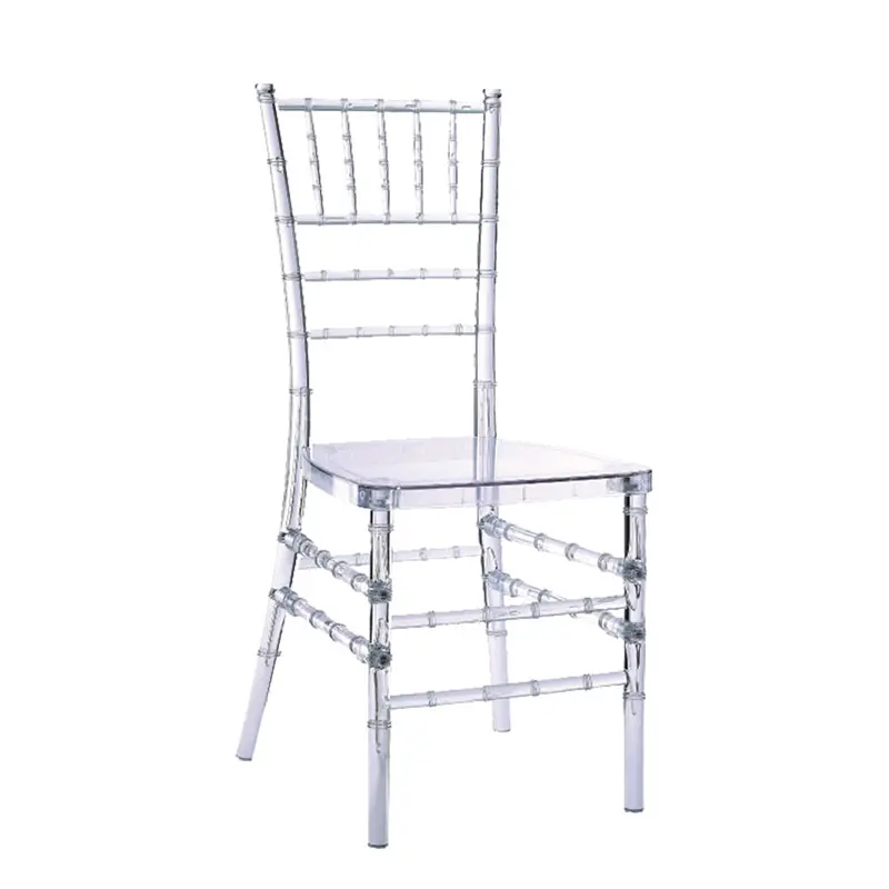 Chiavari-Silla de comedor de plástico para exteriores, muebles comerciales, sillas para eventos, color blanco, barato