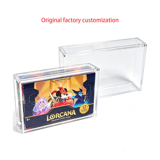 Custom Acrylic Case with Magnetic Lid UV Protected Clear Display Box for Lorcana Booster Box
