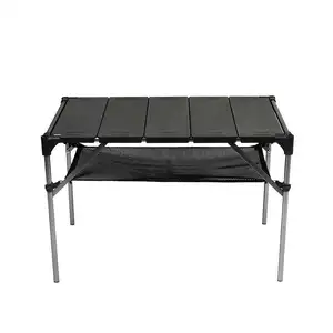 Meja Lipat Berkemah Luar Ruangan Meja Lipat Piknik Berkemah Kayu Aluminium