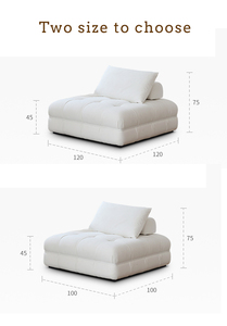 Gran cuadrado nordico minimalista 1 plaza <span class=keywords><strong>sofa</strong></span> de suelo moderno tela de lino solo <span class=keywords><strong>perezoso</strong></span> conjunto de <span class=keywords><strong>Sofa</strong></span> seccional Modular - Product Image 6