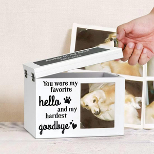 Caja de urna de cremación para mascotas de bambú conmemorativo al por mayor personalizable con pantalla de fotos y grabado de nombre para cenizas de perro o gato - Product Image 4