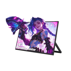 Écran portable FHD 14 pouces 1080p super fin, nouvellement mis à niveau, avec support, écran étendu pour téléphone, ordinateur portable, jeux, écran portable - Product Image 1
