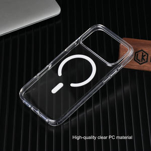 아이폰 17 프로 맥스용 고투명 크리스탈 클리어 UV 코팅 황변 방지 충격 흡수 마그네틱 휴대폰 케이스 - Product Image 2