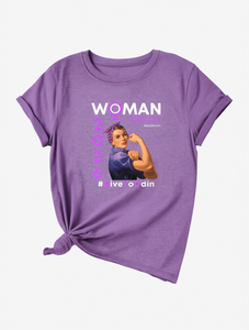 Elegante T-Shirt da Donna con Collo Tondo e Maniche Corte, Stile Vintage con Stampa per la Giornata Internazionale della Donna 2031, Vestibilità Regolare in Tessuto Jersey - Product Image 1