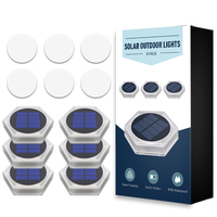 Lampes solaires LED d'extérieur étanches IP68 pour allées et escaliers, en PC, angle de faisceau 360°, résistance à la pression 5 tonnes