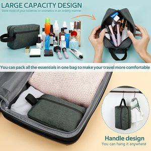 Factory Direct Lightweight <b>Makeup</b> <b>Bag</b> <b>with</b> Shaving <b>Compartment</b> Cosmetic Organizer Small Travel <b>Bag</b> - Product Image 3