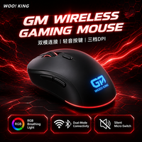 Mouse Gaming Wooking GM Dual Mode Wireless Optical Silent Ergonomic Ringan dengan Lampu RGB, DPI Dapat Diatur, 2.4G, Stok Tersedia